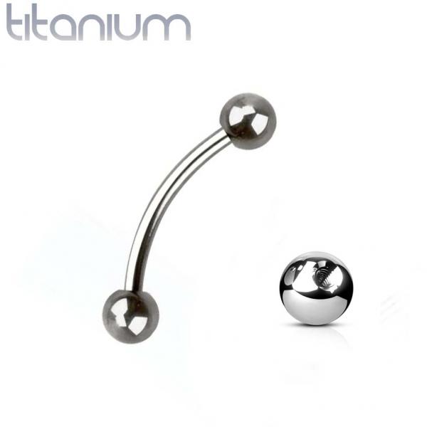 Barbell met balletjes gebogen T23C
